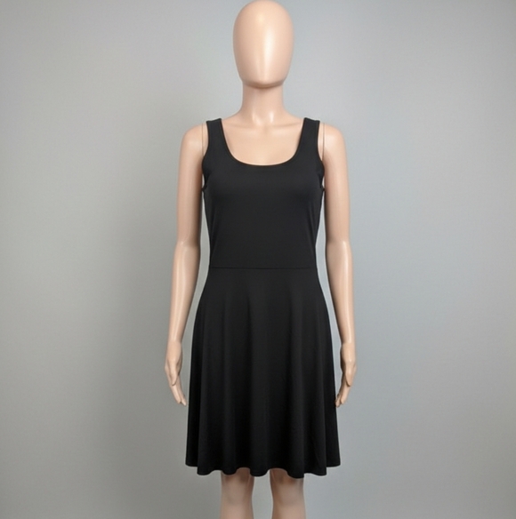 vestique Dresses & Skirts - Vestique Classic Black Mini Wrap Tie Dress